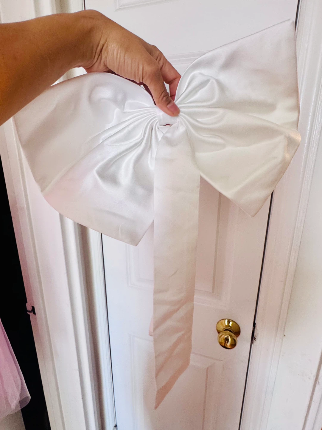 White Flower Girl Dress with Pearl Accents - photo 3