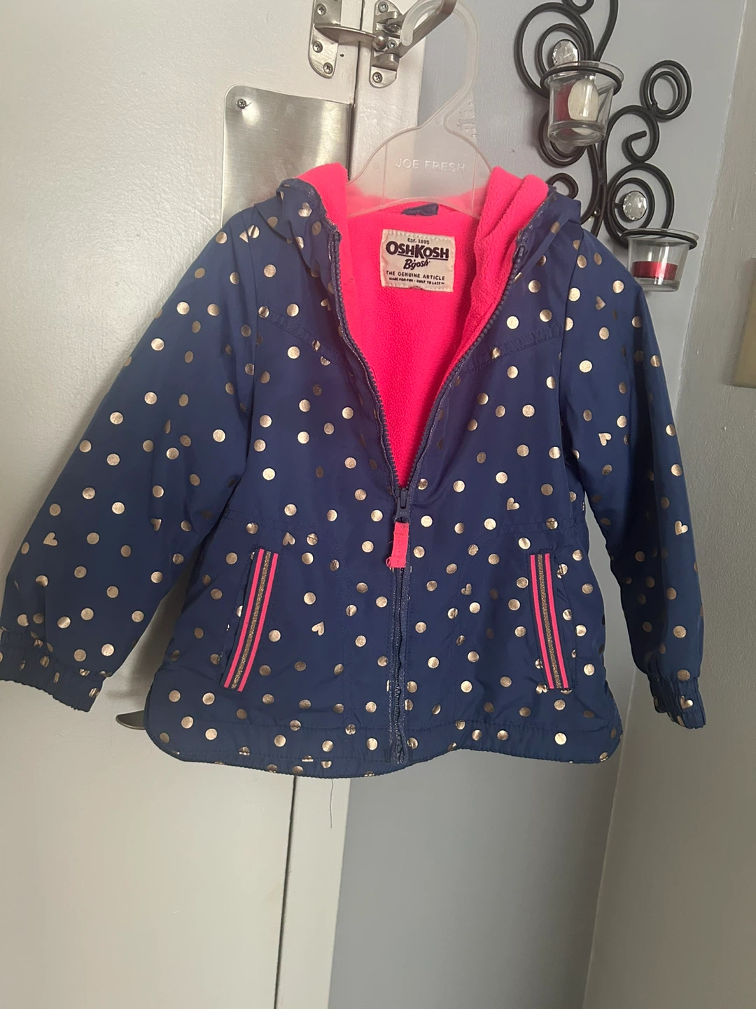 OshKosh B'gosh Toddler Girls Fleece Lined Hooded Jacket - photo 3