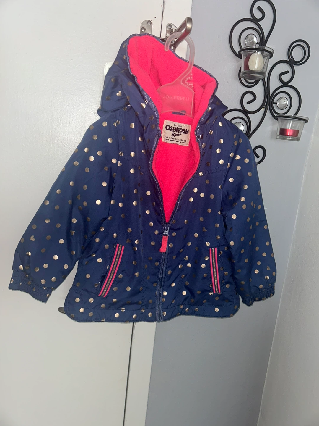 OshKosh B'gosh Toddler Girls Fleece Lined Hooded Jacket