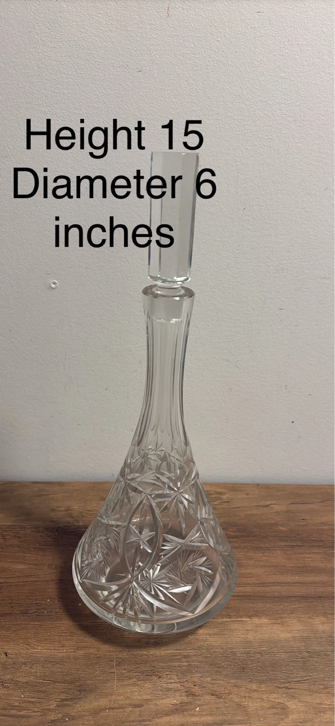 Pinwheel Crystal Creamer Pitcher and Decanter - photo 2