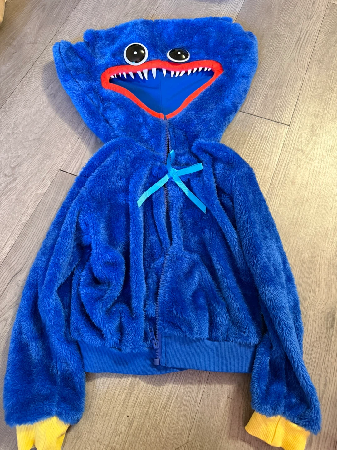 👶Poppy Playtime Huggy Wuggy Fuzzy Kids Hoodie Costume – Size S👶