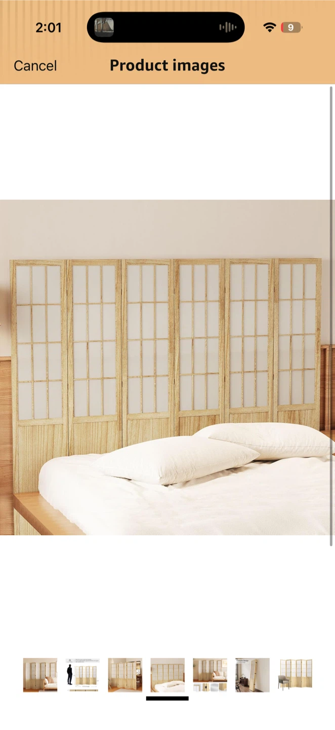 <New>6-Panel Folding Room Divider Screen - photo 4