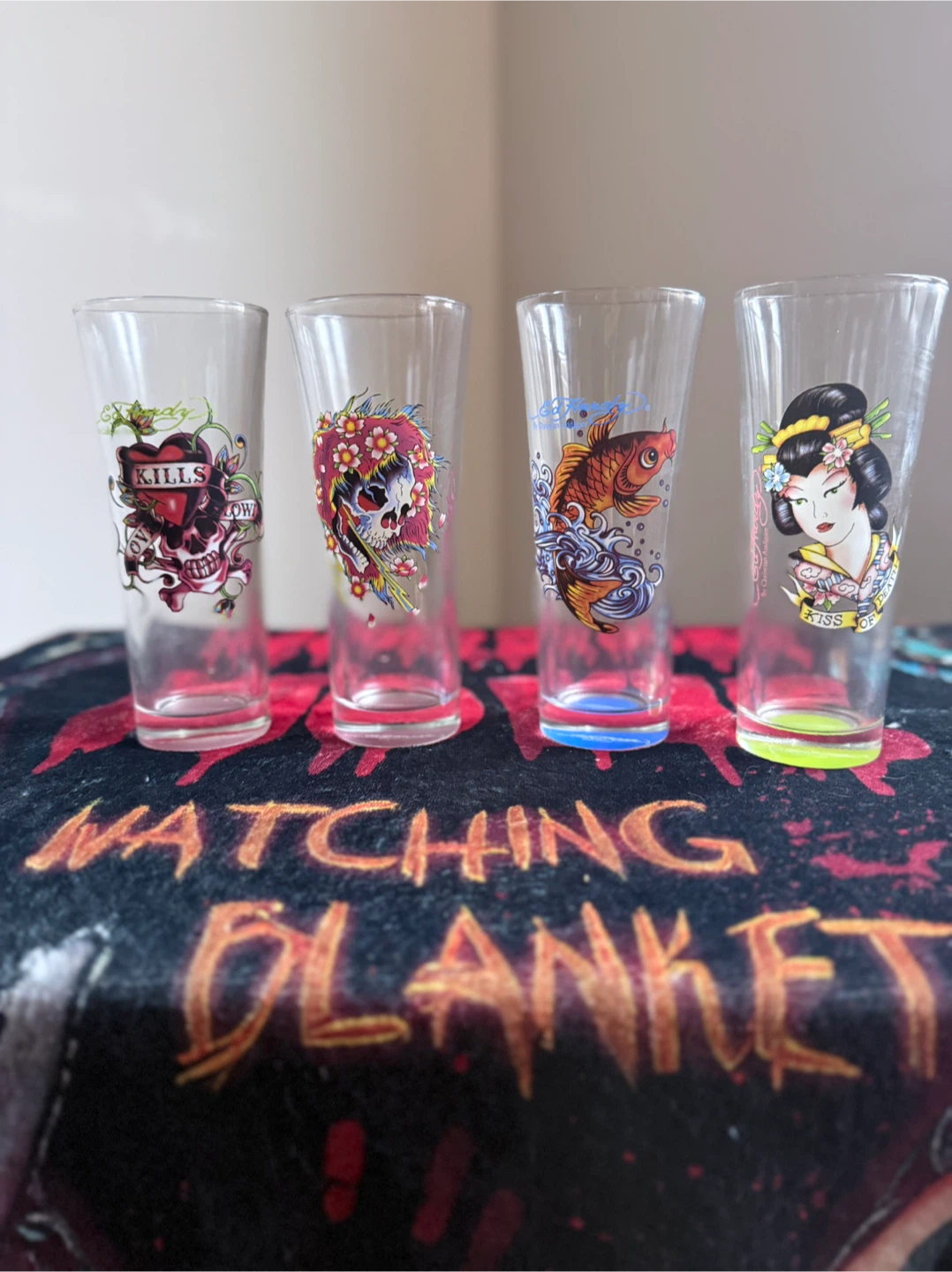 Ed Hardy Shot Glasses Set of 4