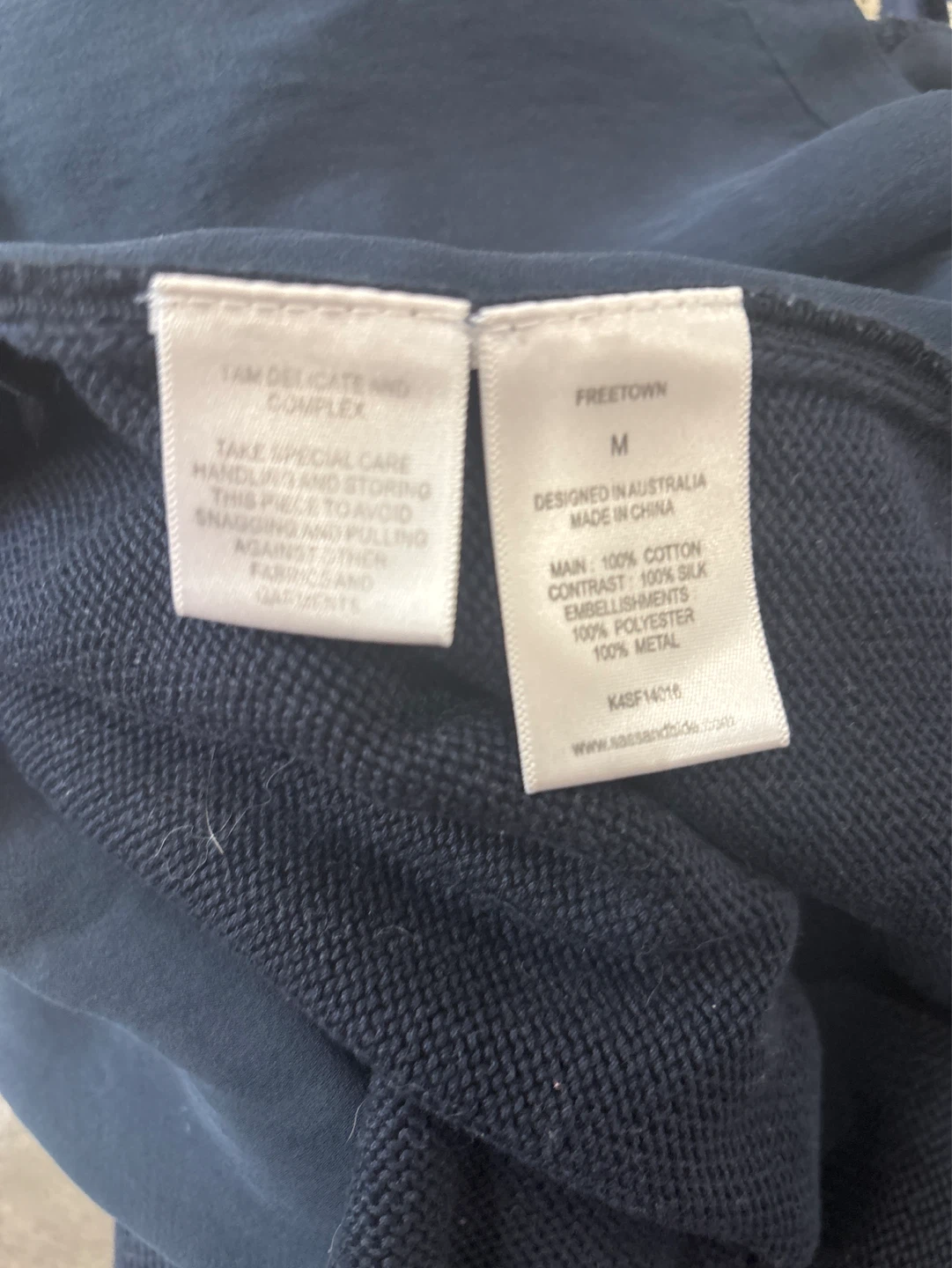 Sass & Bide Navy Embellished Sweater size medium - photo 3