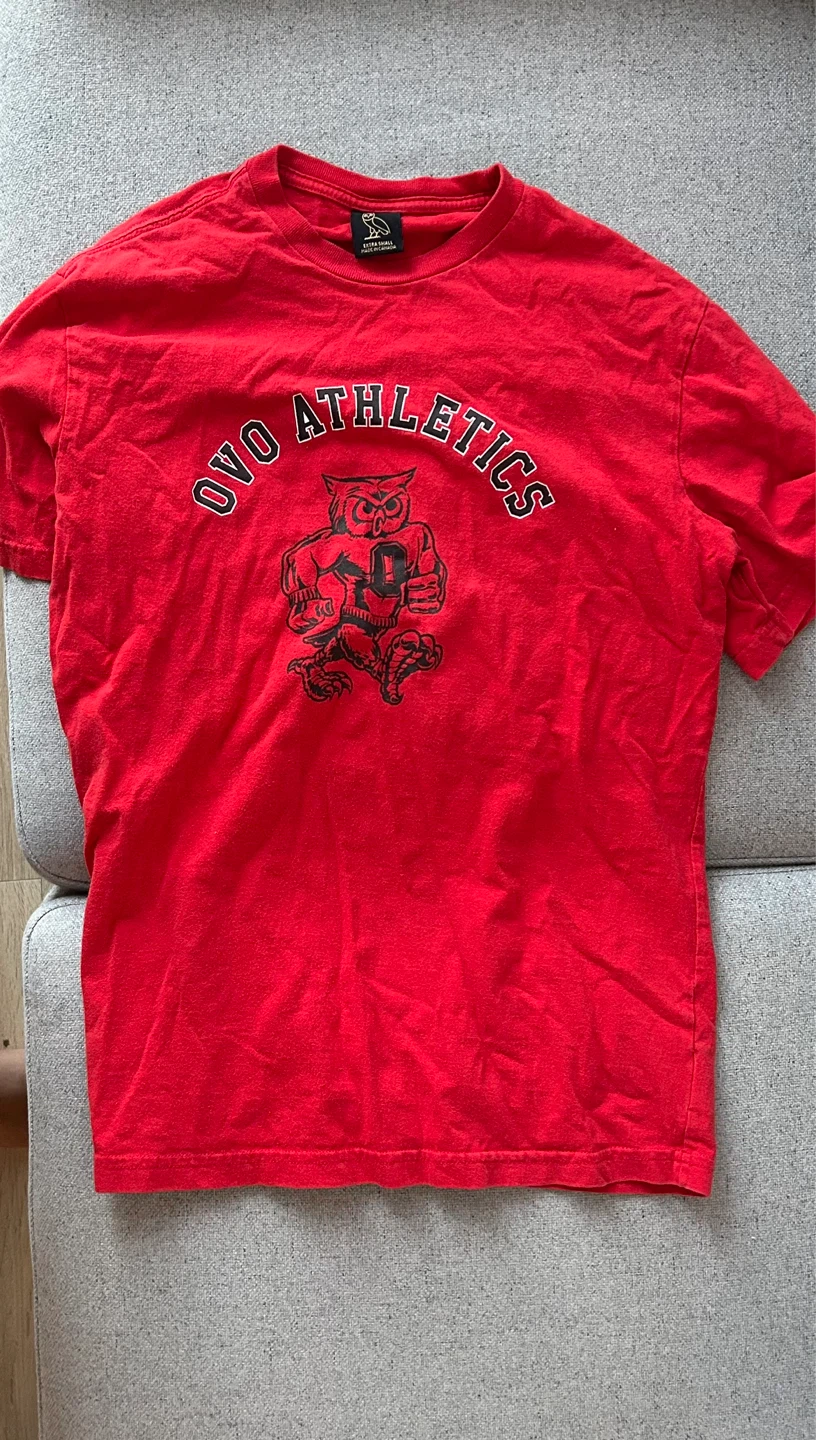 OVO Athletics Red T-Shirt Extra Small