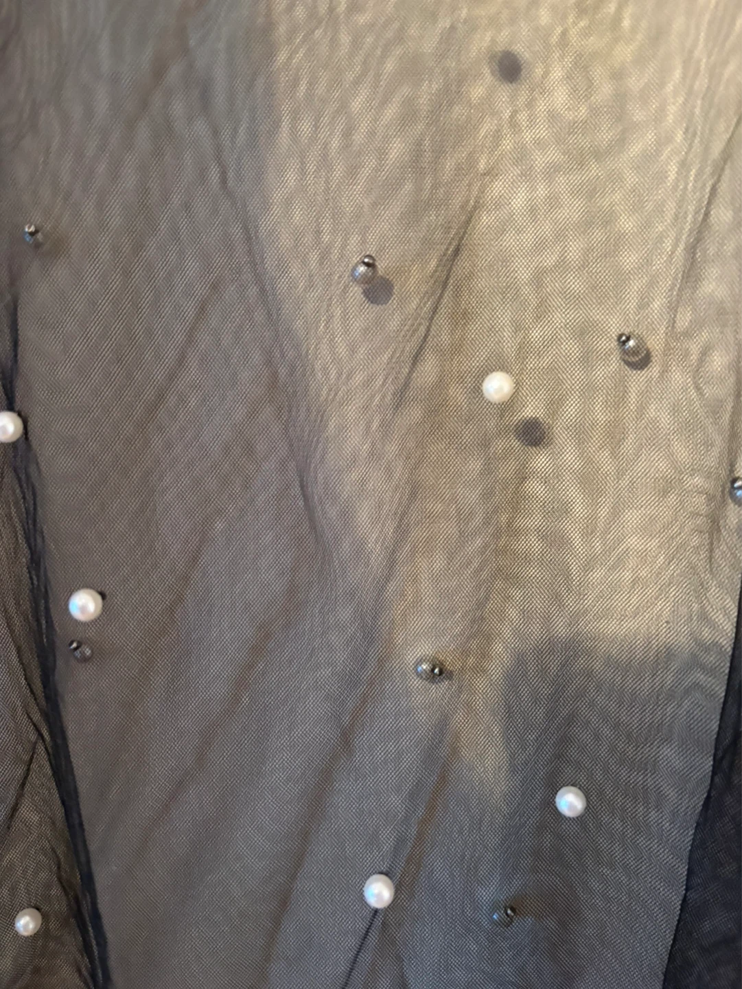 SHEIN Fit+ Black Sheer Beaded Top - photo 2