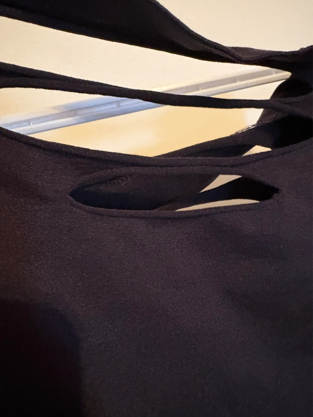 Black Cold Shoulder Cut-Out Top - photo 4