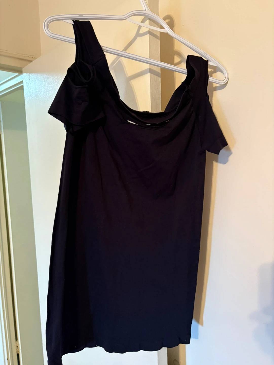 Black Cold Shoulder Cut-Out Top