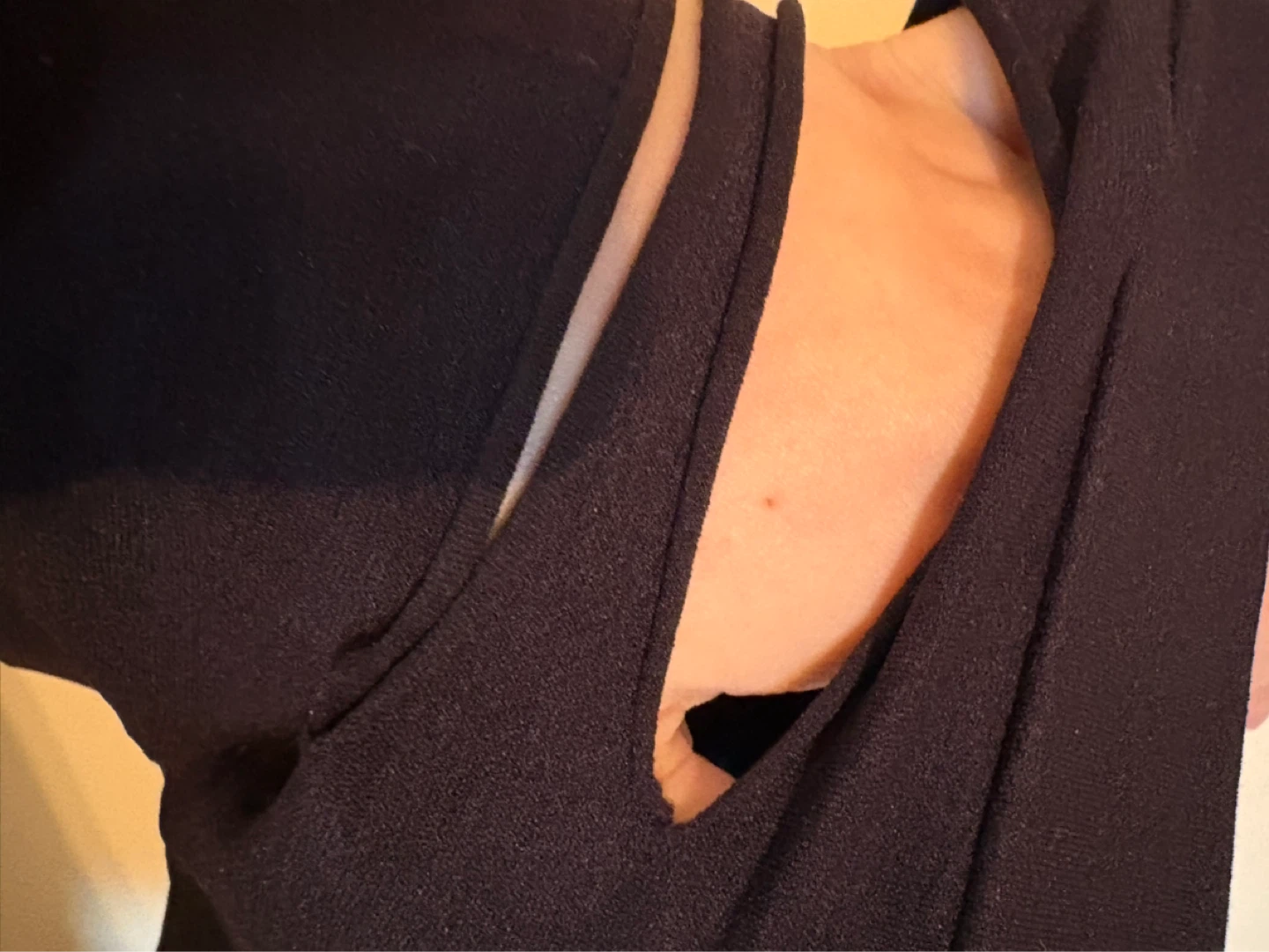 Black Cold Shoulder Cut-Out Top - photo 3
