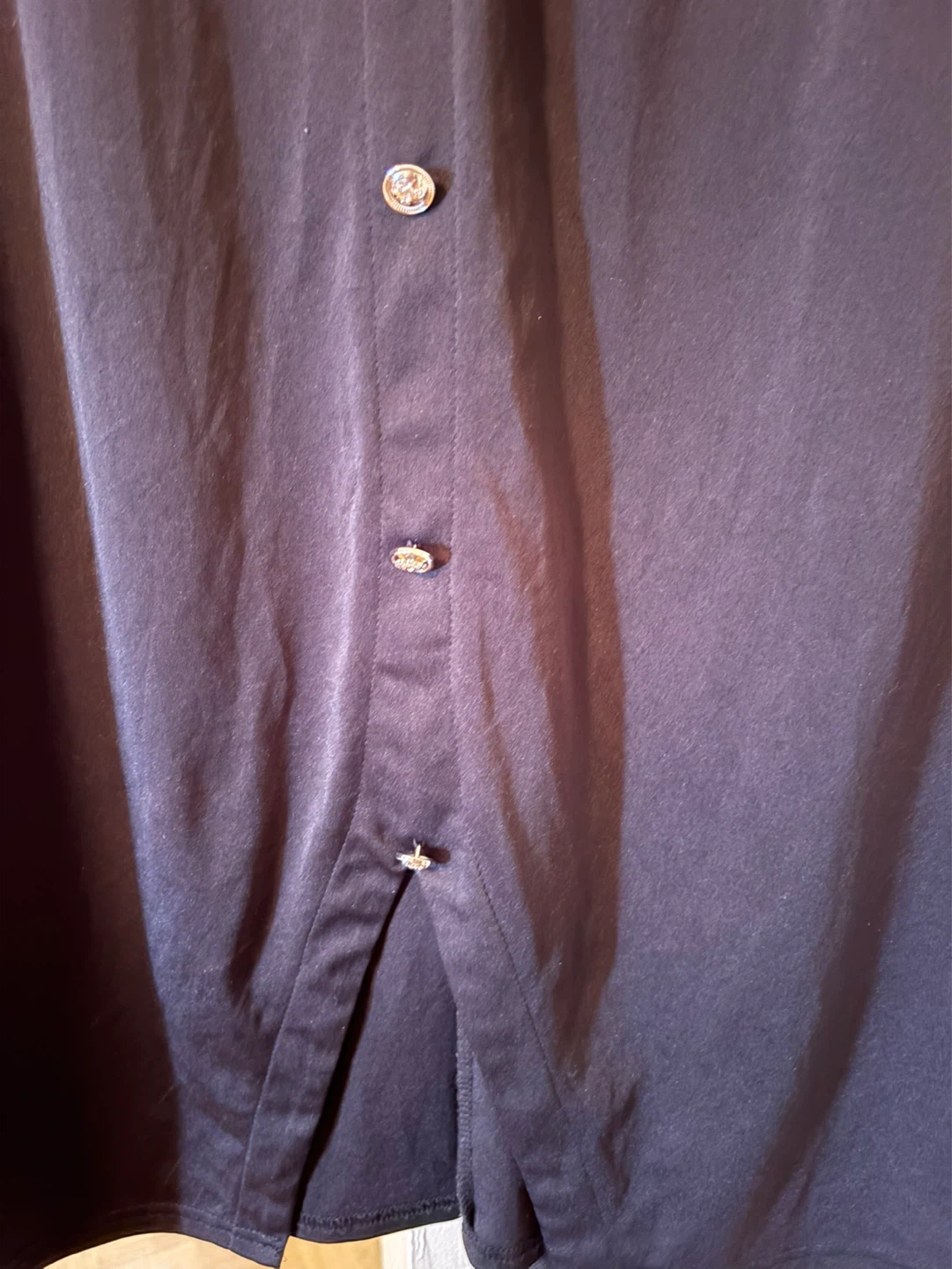 Black Button-Up Short Sleeve Dress - photo 2