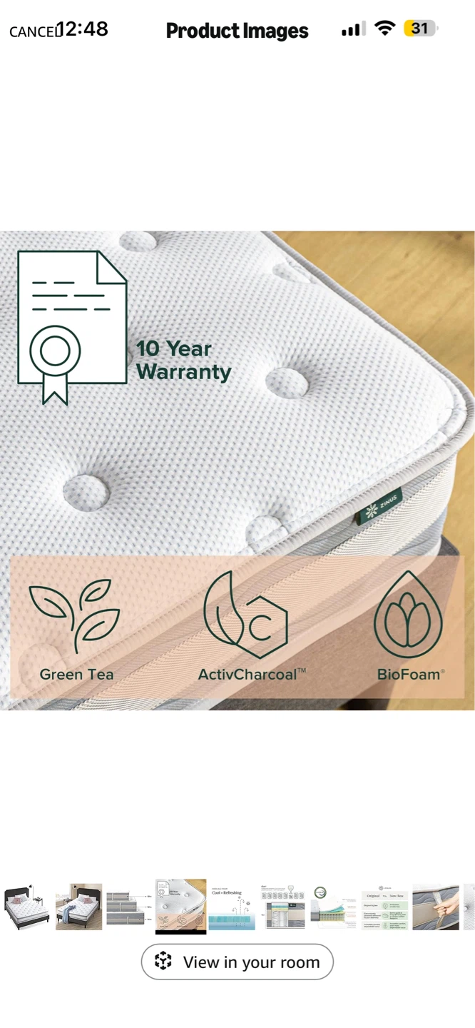 Zinus 10-inch Green Tea Mattress - photo 3