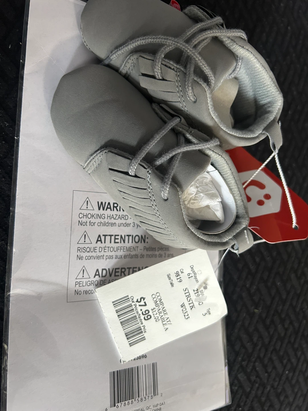 Size 3 Grey Baby Shoes