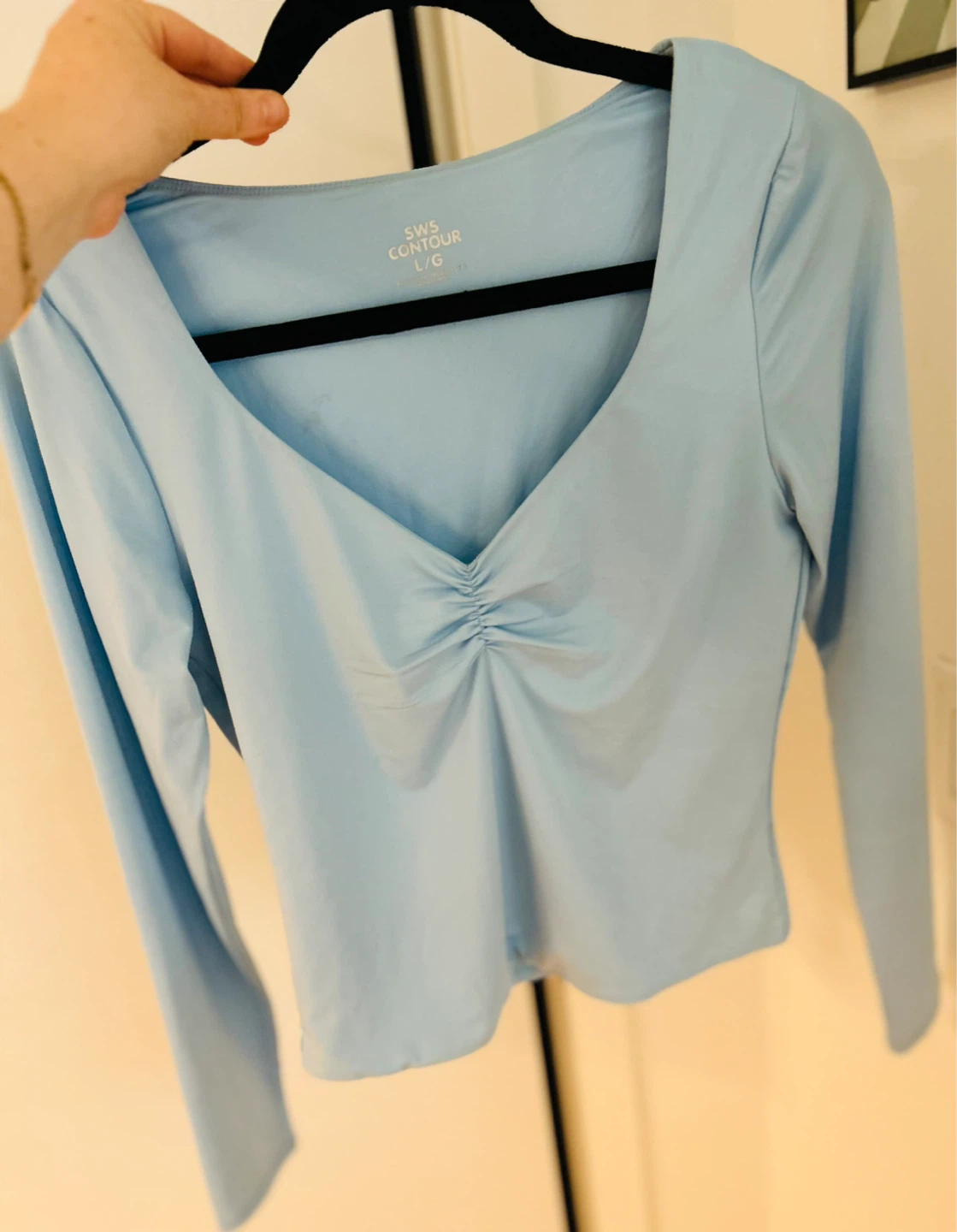 SWS Contour Long Sleeve Top - Light Blue - Size L - photo 3