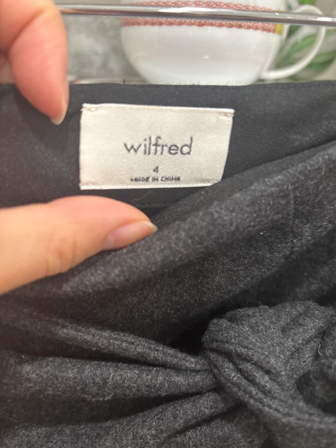 Wilfred Grey Wool Blend Mini Skirt Size 4 - photo 2