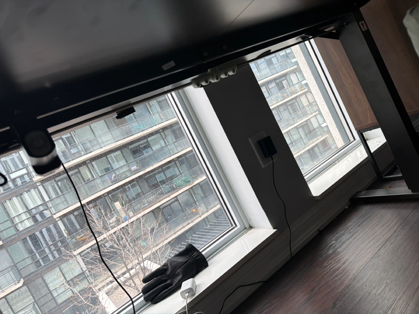 Adjustable Standing Desk - Dark Wood Finish - photo 3