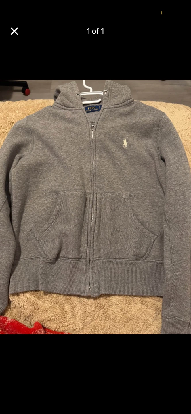 Polo Ralph Lauren Grey Zip-Up Hoodie