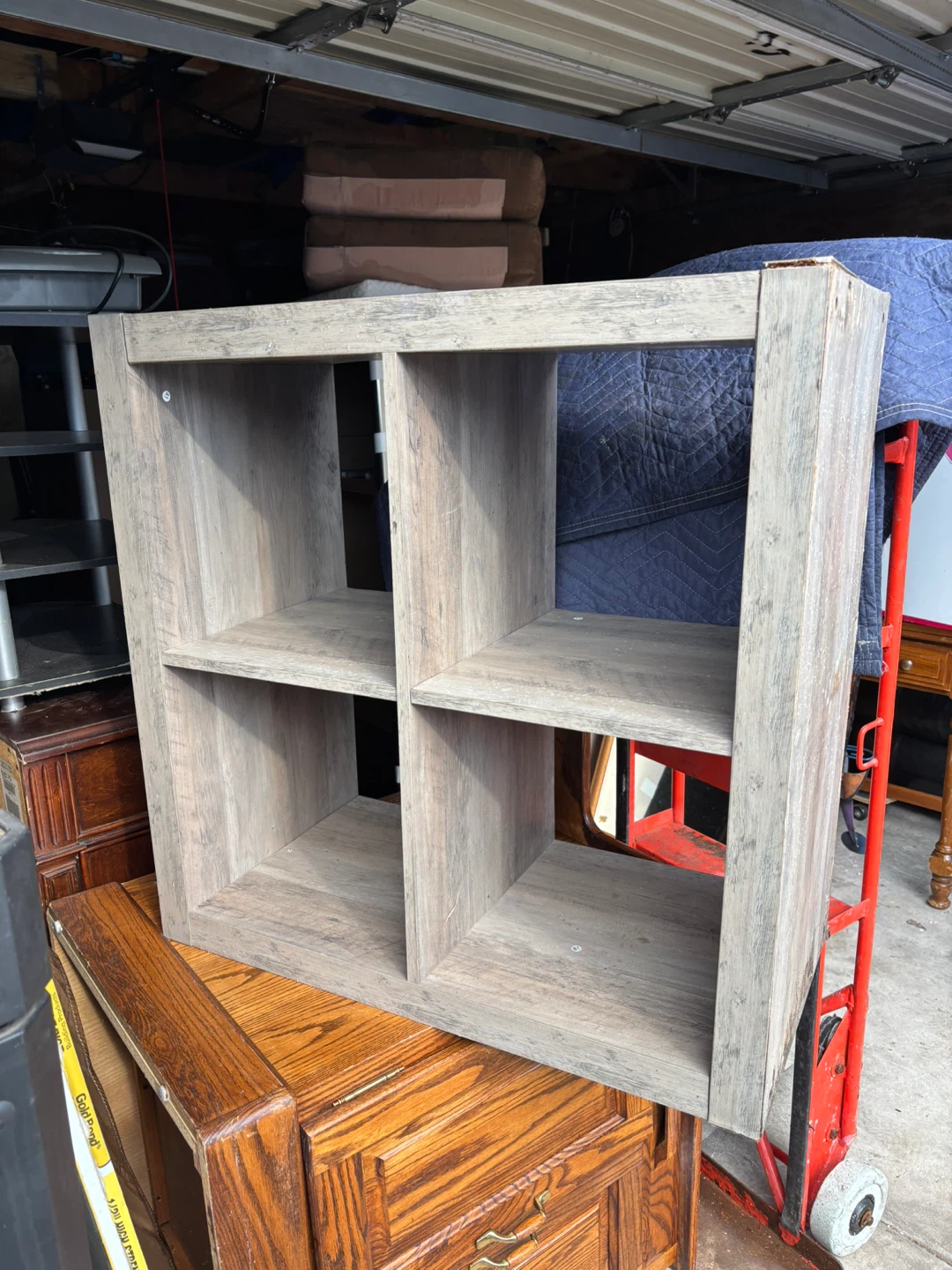 Wooden 4-Cube Storage Shelf