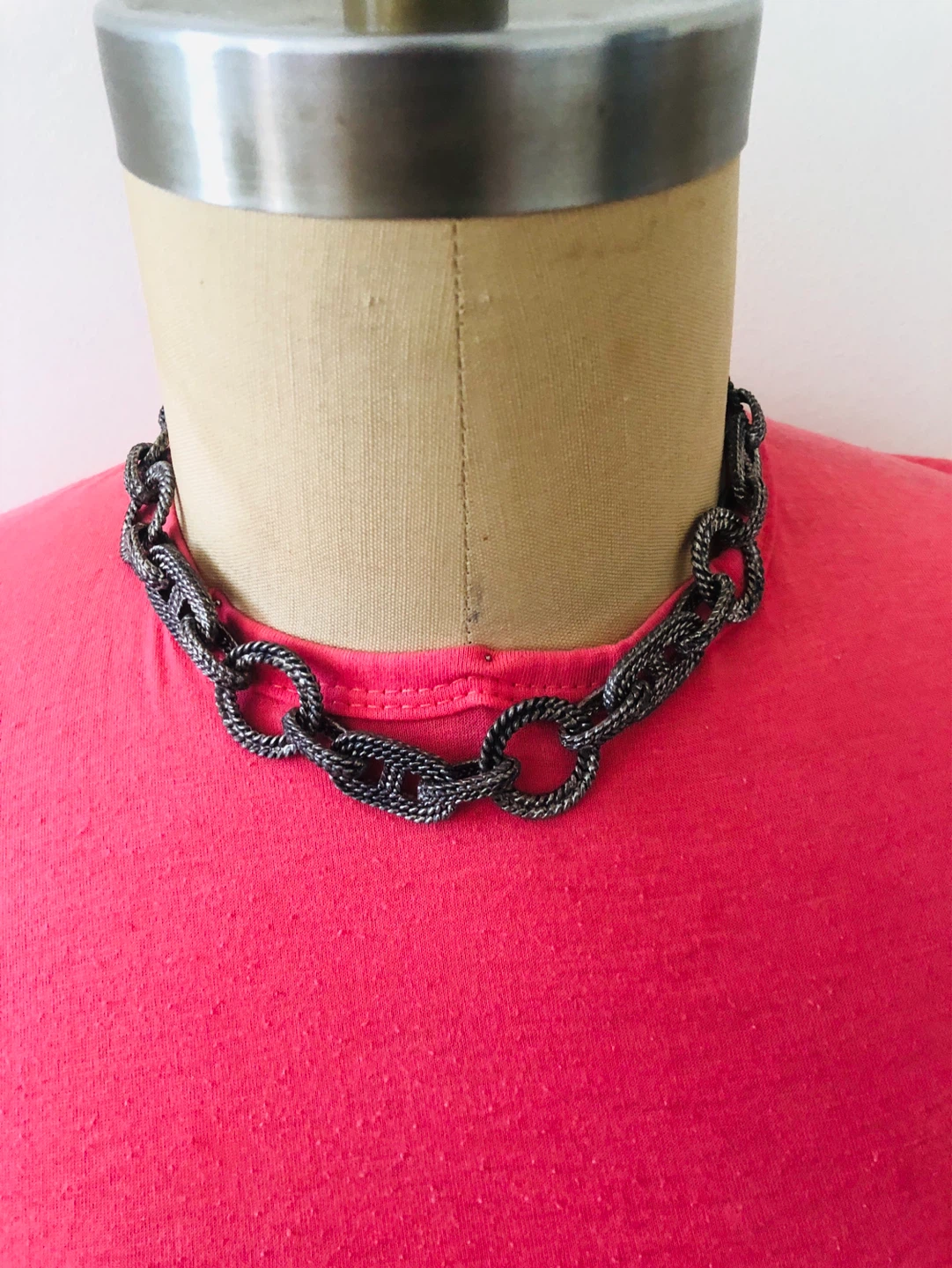 Chunky Chain Necklace with Toggle Clasp