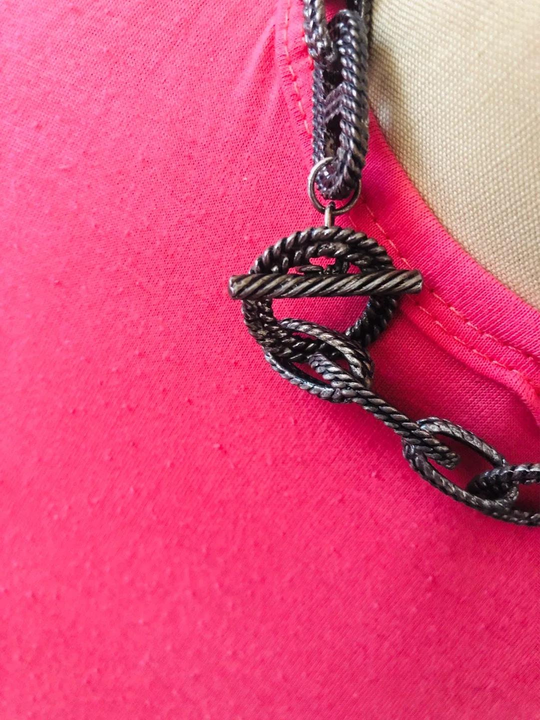 Chunky Chain Necklace with Toggle Clasp - photo 3