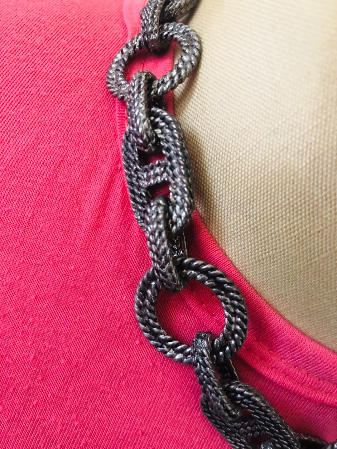Chunky Chain Necklace with Toggle Clasp - photo 2