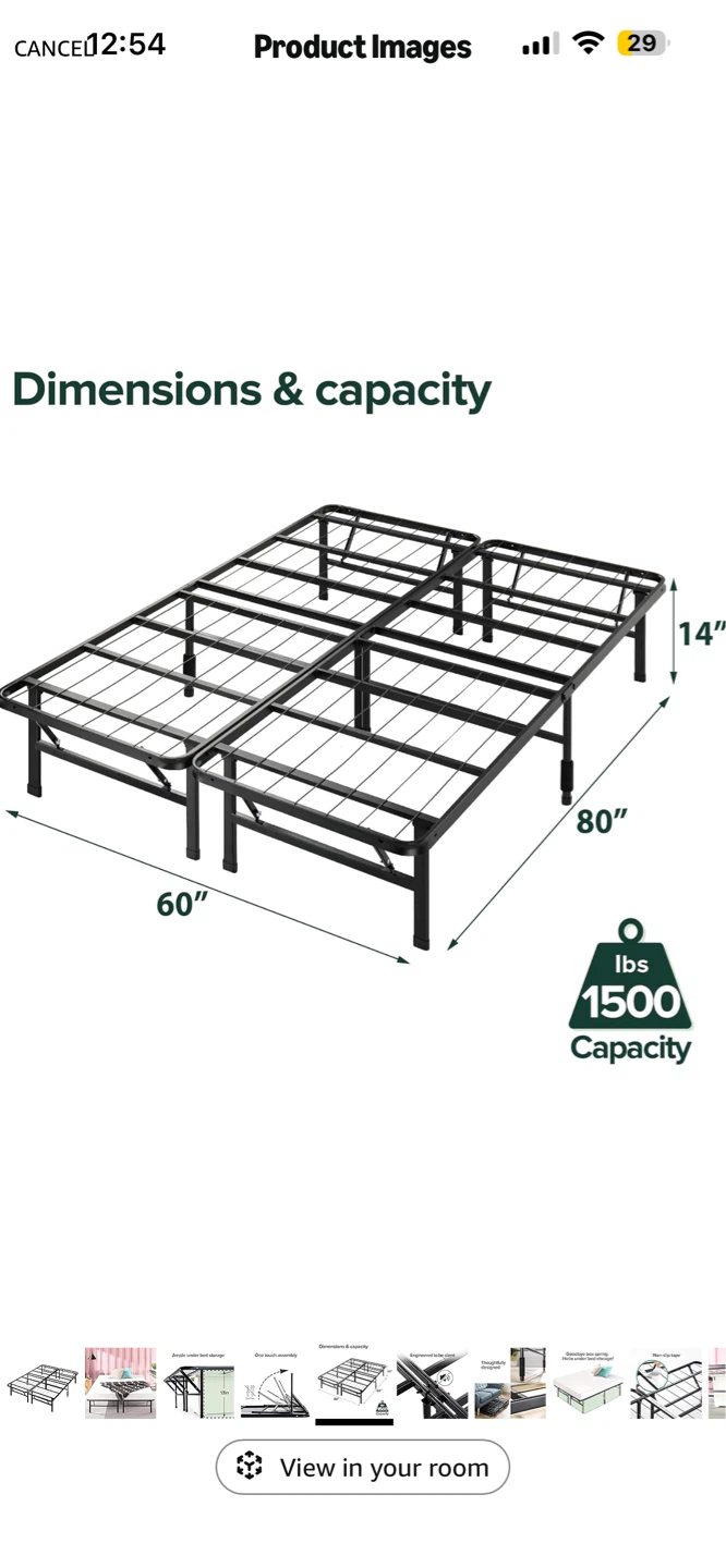 Queen Size Metal Bed Frame - photo 4