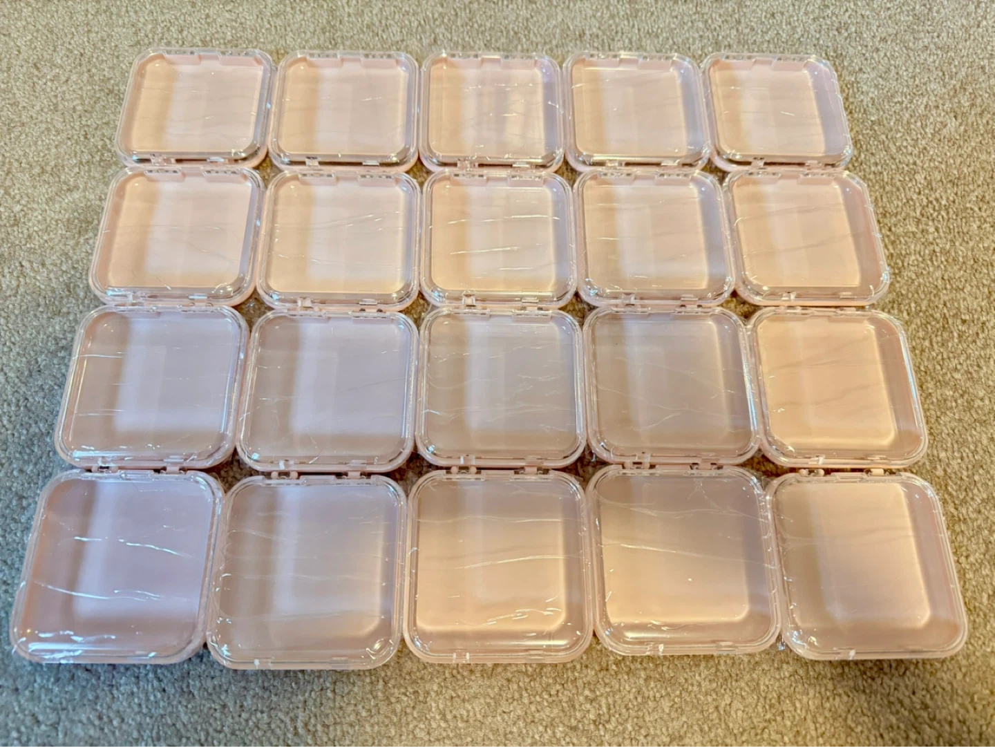 Brand New 20 Baby Pink Press-on Nail Tips Display Cases