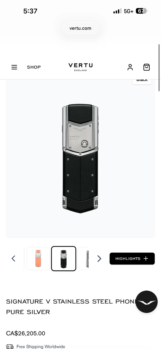 Vertu Signature V Stainless Steel Phone - photo 5