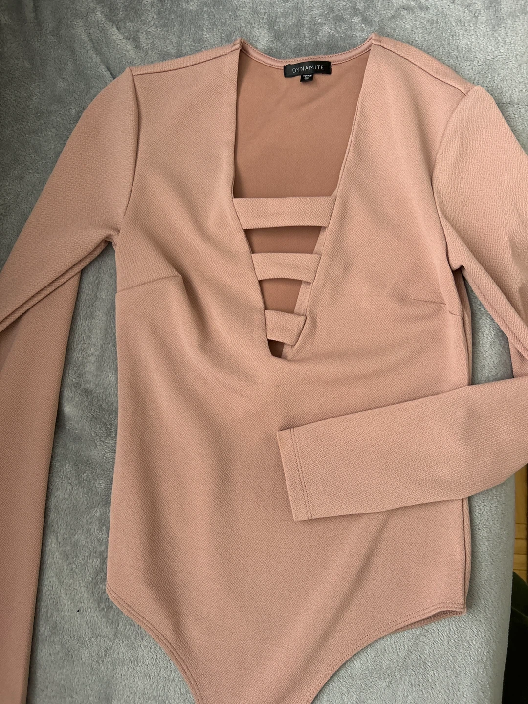 Dynamite Long Sleeve Bodysuit - Dusty Rose