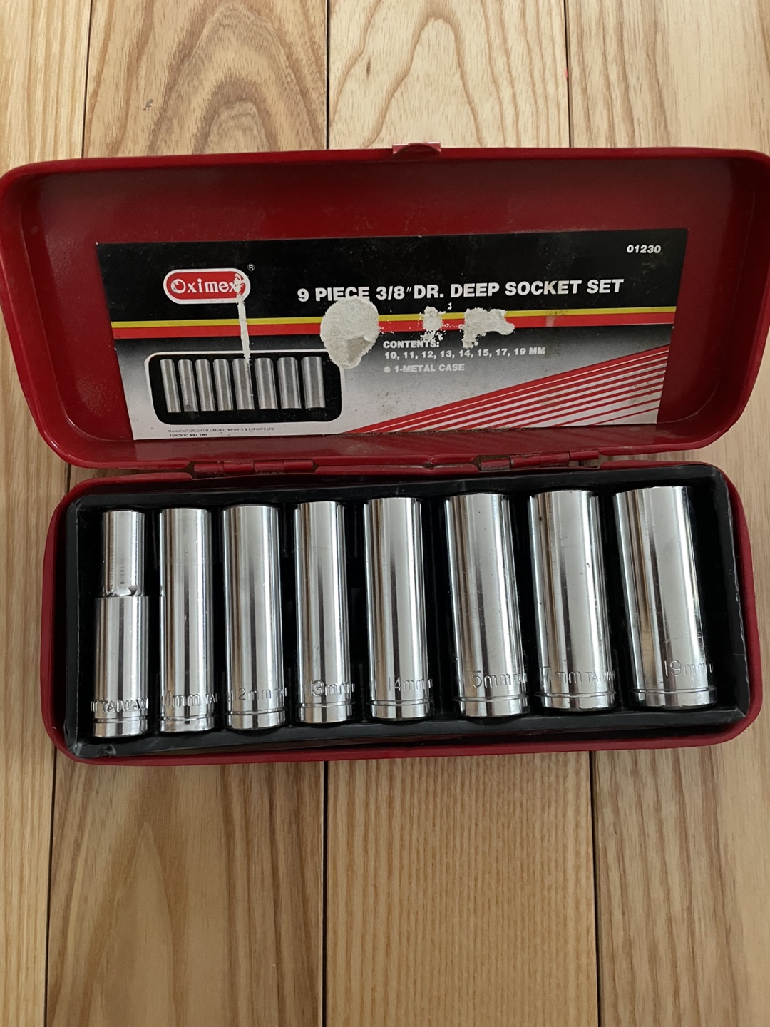 Oximex 9 Piece 3/8” Deep Socket Set