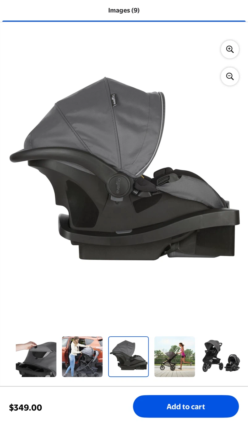 Evenflo Folio3 Stroll & Jog Travel System Infant Car Seat - photo 2