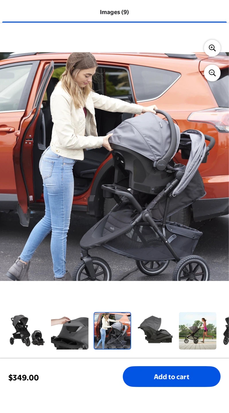 Evenflo Folio3 Stroll & Jog Travel System Infant Car Seat - photo 3