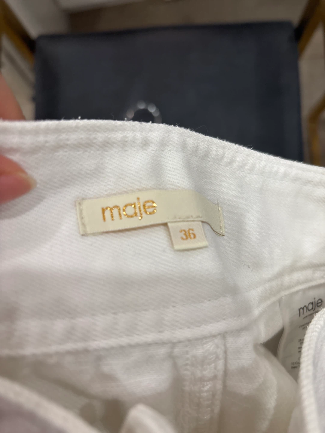 Maje White Denim Skirt Size 36 - photo 2