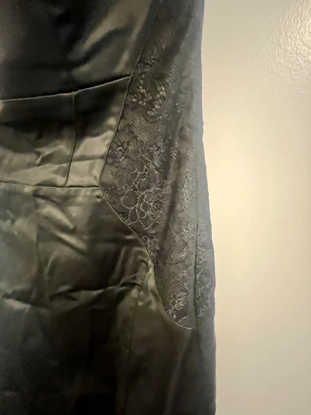 Gorgeous Black Strapless Lace Detail Dress Size L/G - photo 2