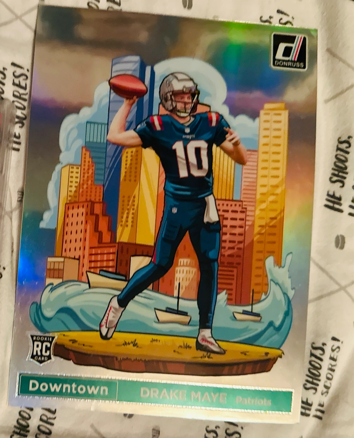 2024 Donruss Downtown Drake Maye jumbo Rookie Card