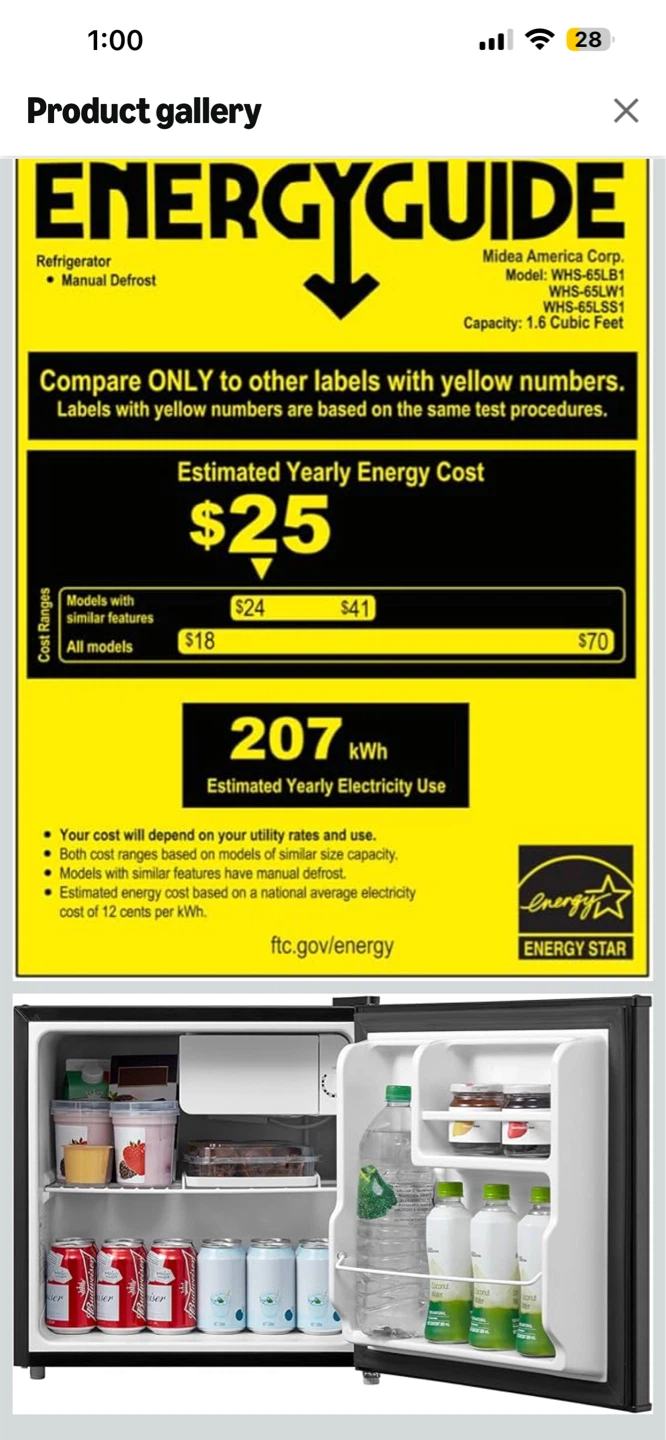 Midea 1.6 Cu. Ft. Compact Refrigerator - photo 5