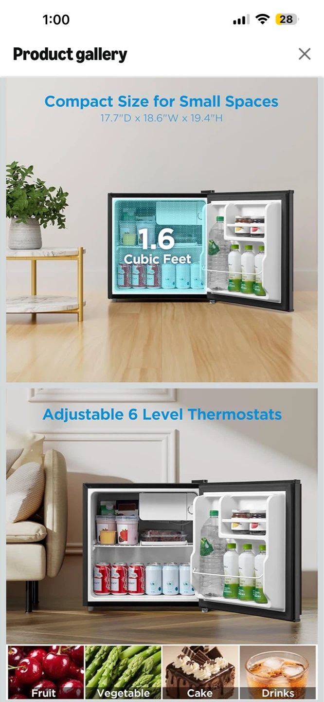 Midea 1.6 Cu. Ft. Compact Refrigerator - photo 2
