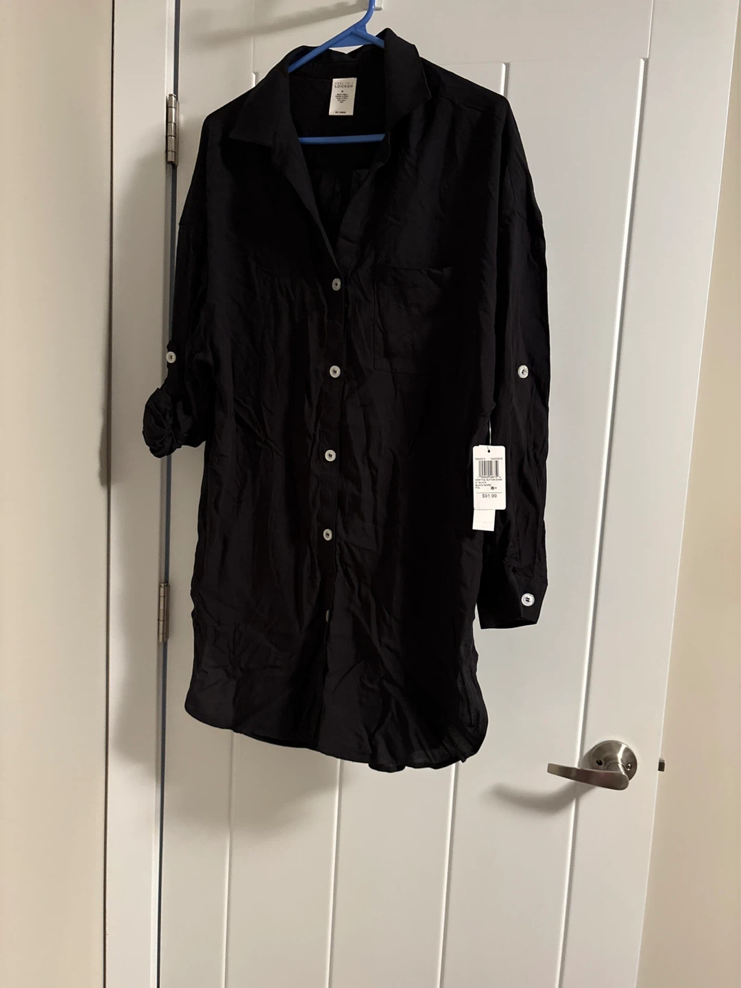 New  Anne Cole Black Beach Cover Up  - Size M