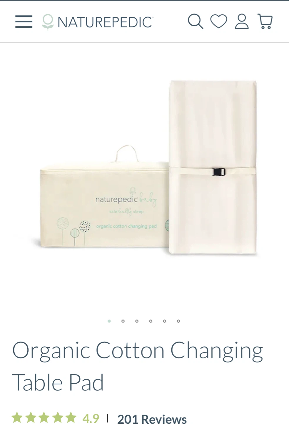 Naturepedic Organic Cotton Changing Pad