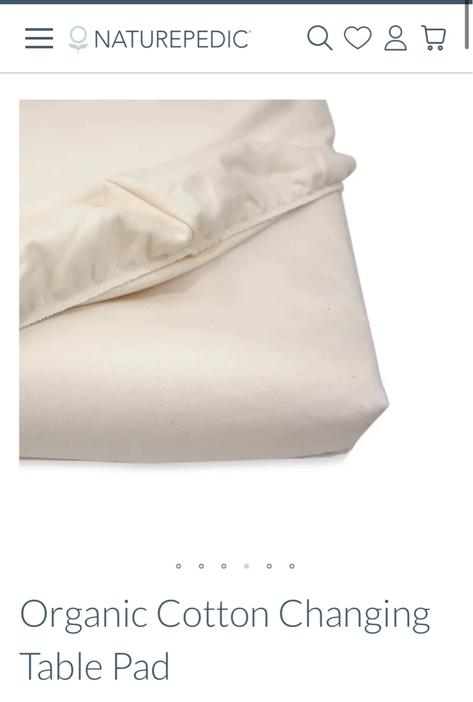 Naturepedic Organic Cotton Changing Pad - photo 4