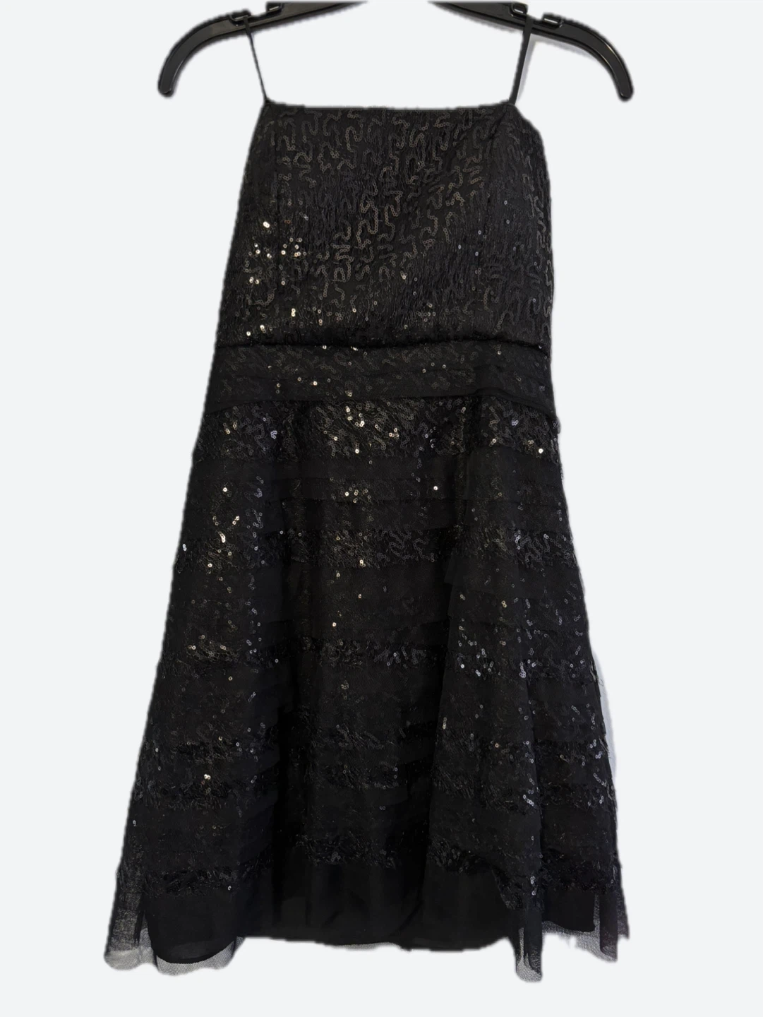 LE CHATEAU Black Sequin Strapless Dress