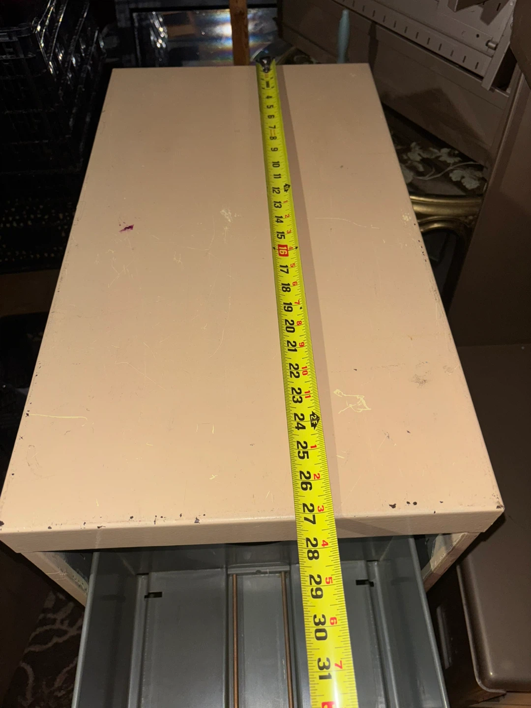 Tan 4-Drawer Metal Filing Cabinet - photo 3
