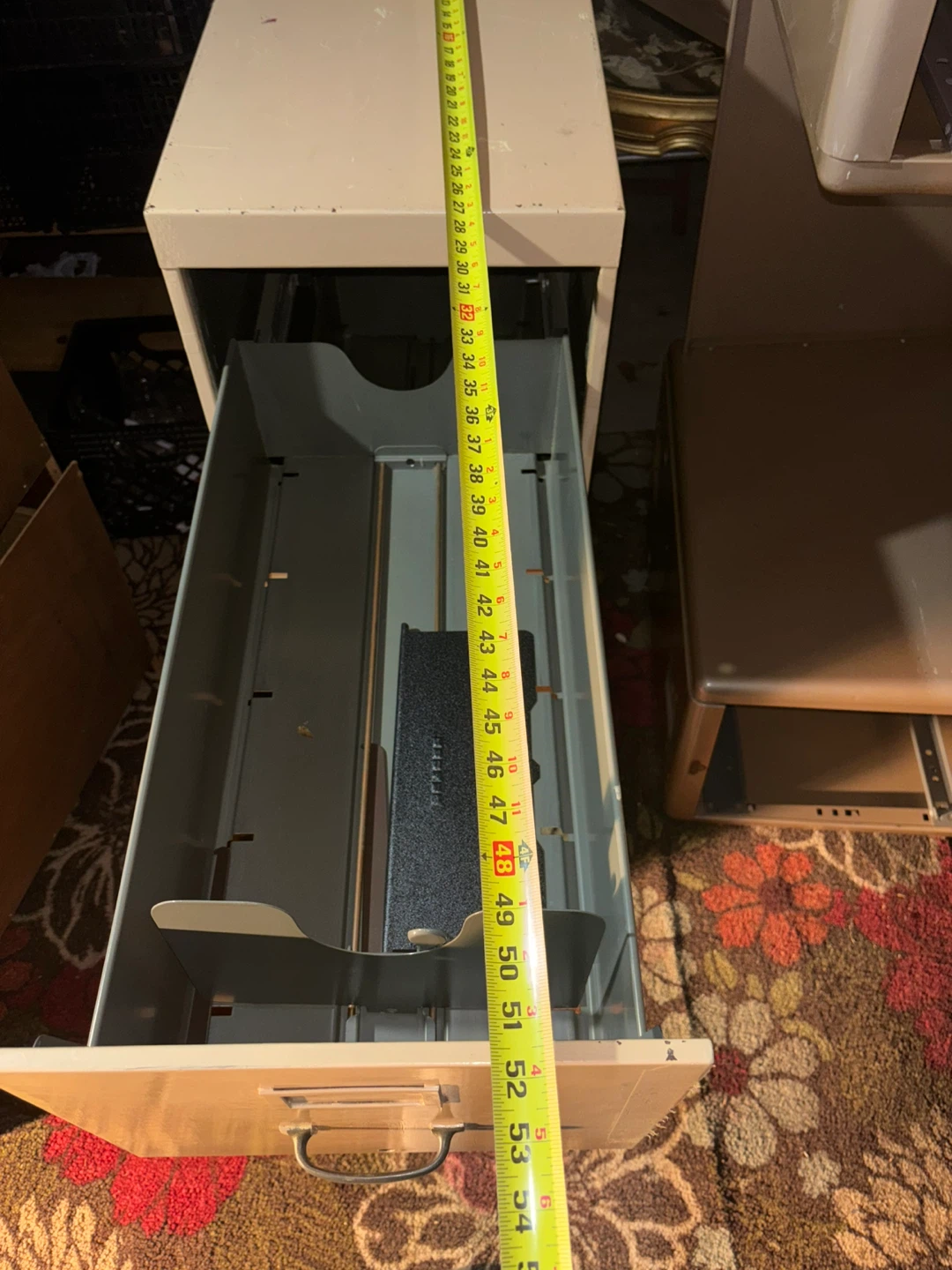 Tan 4-Drawer Metal Filing Cabinet - photo 4