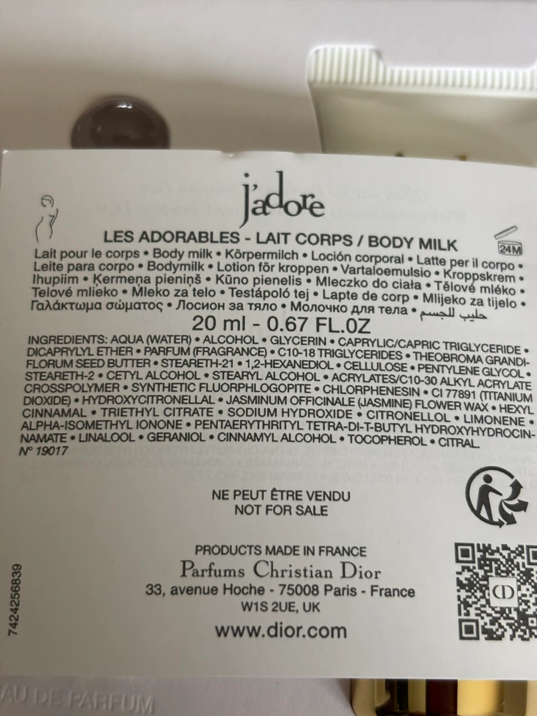 Dior J'adore Eau de Parfum & Body Milk Set - photo 4