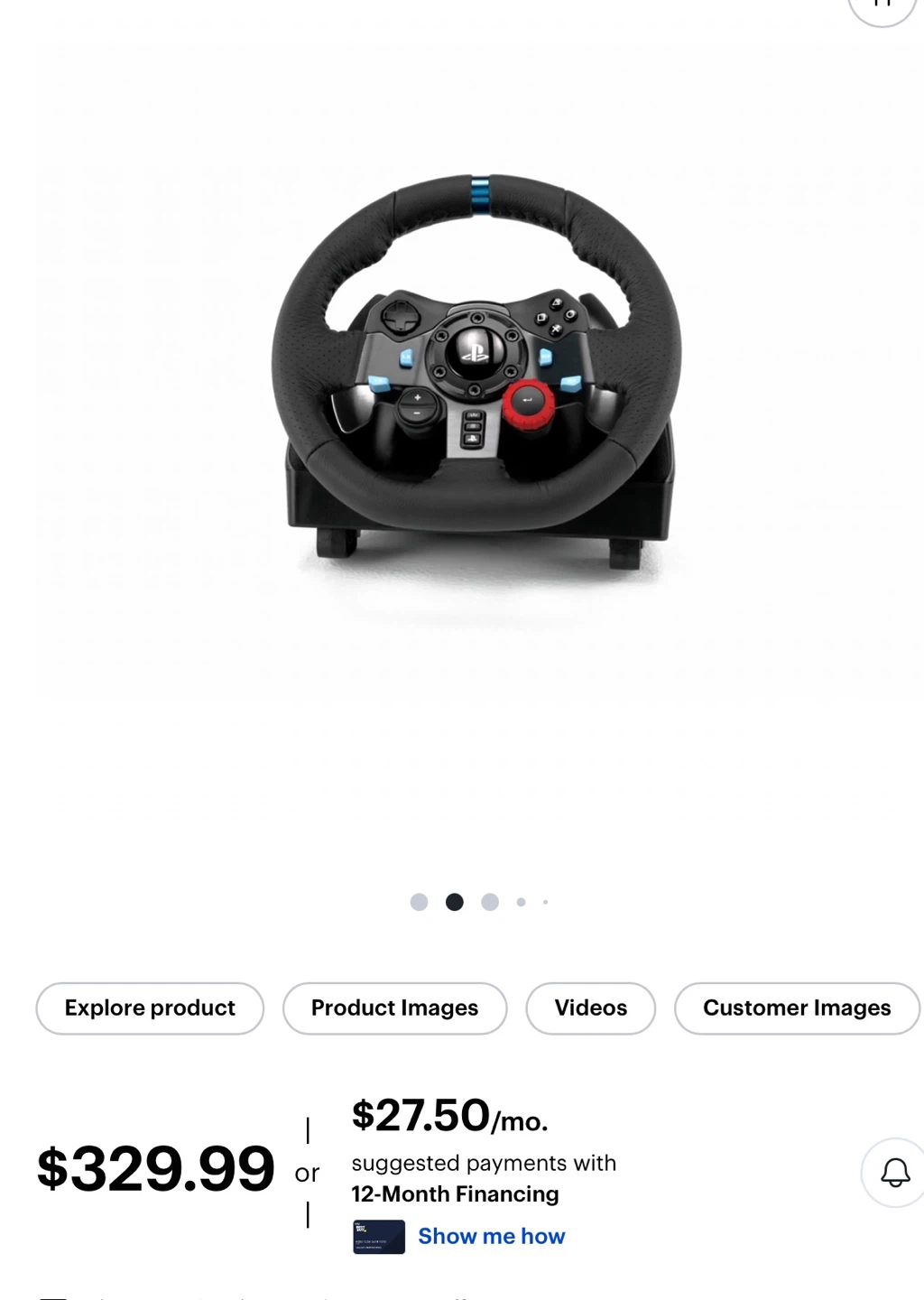 Logitech G923 Racing Wheel and Pedals for PS5/PS4 - photo 3
