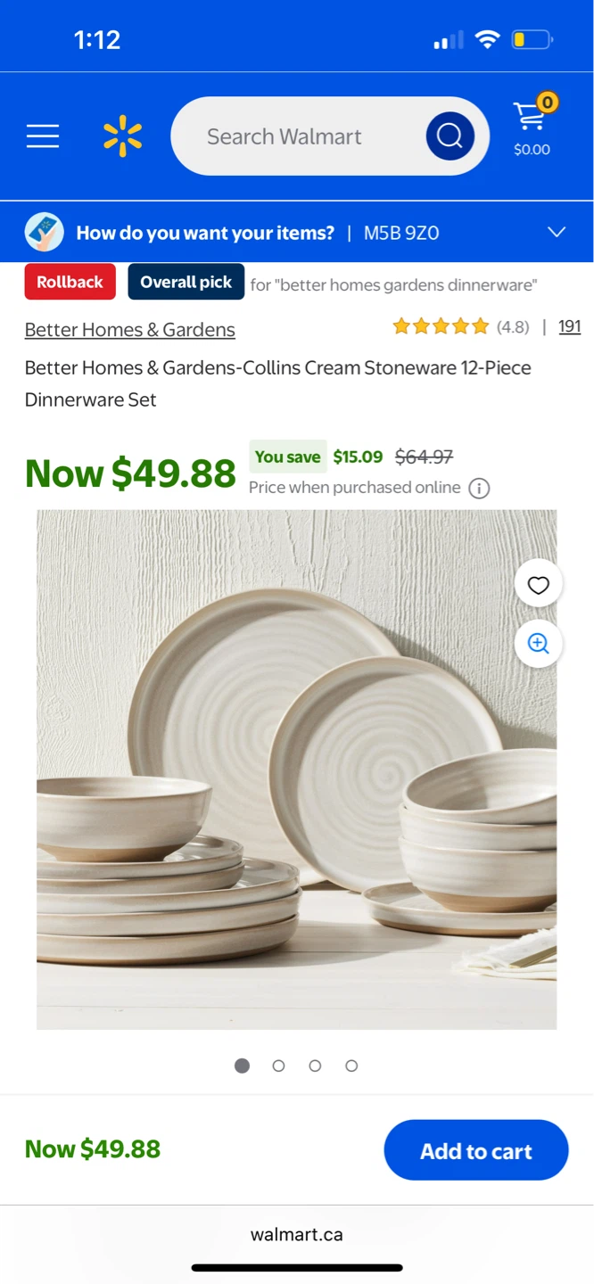Brand New 12 Piece Dinnerware Set (one plate broken)