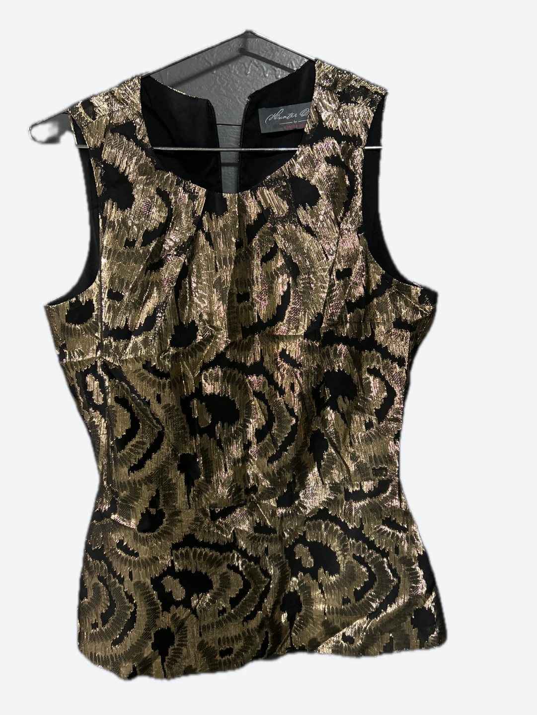 Alexis Rothschild sleeveless metallic brocade top
