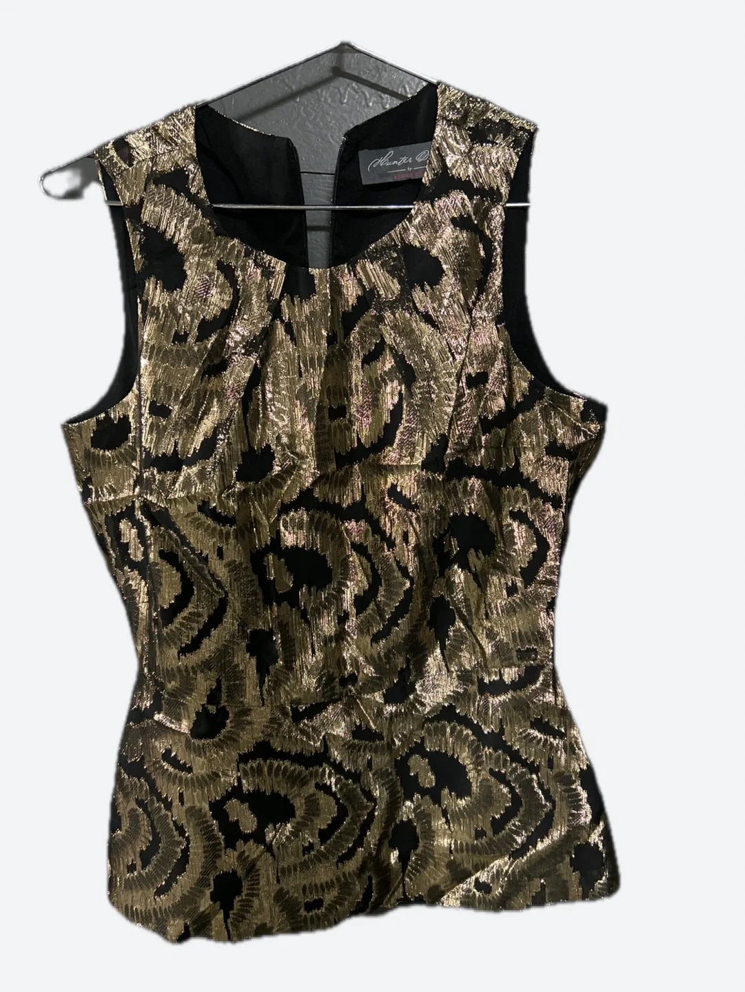 Alexis Rothschild sleeveless metallic brocade top