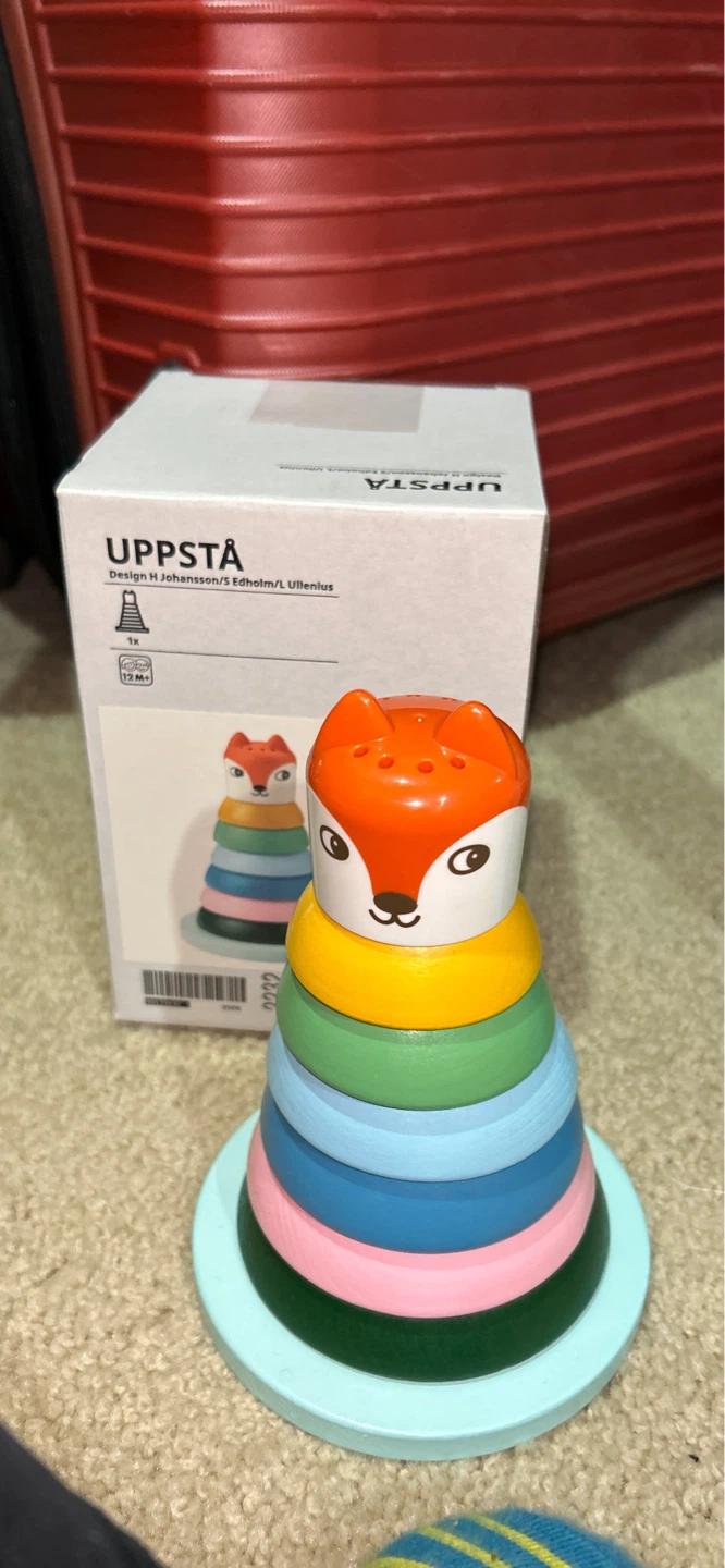 IKEA UPPSTA Fox Stacking Ring Toy