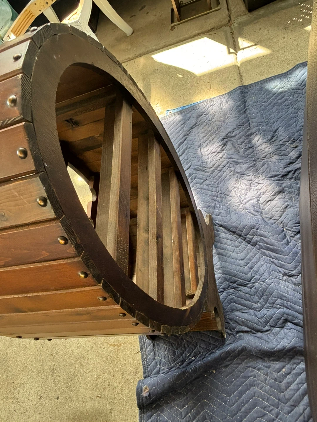 Wooden Barrel Wine Rack - photo 5