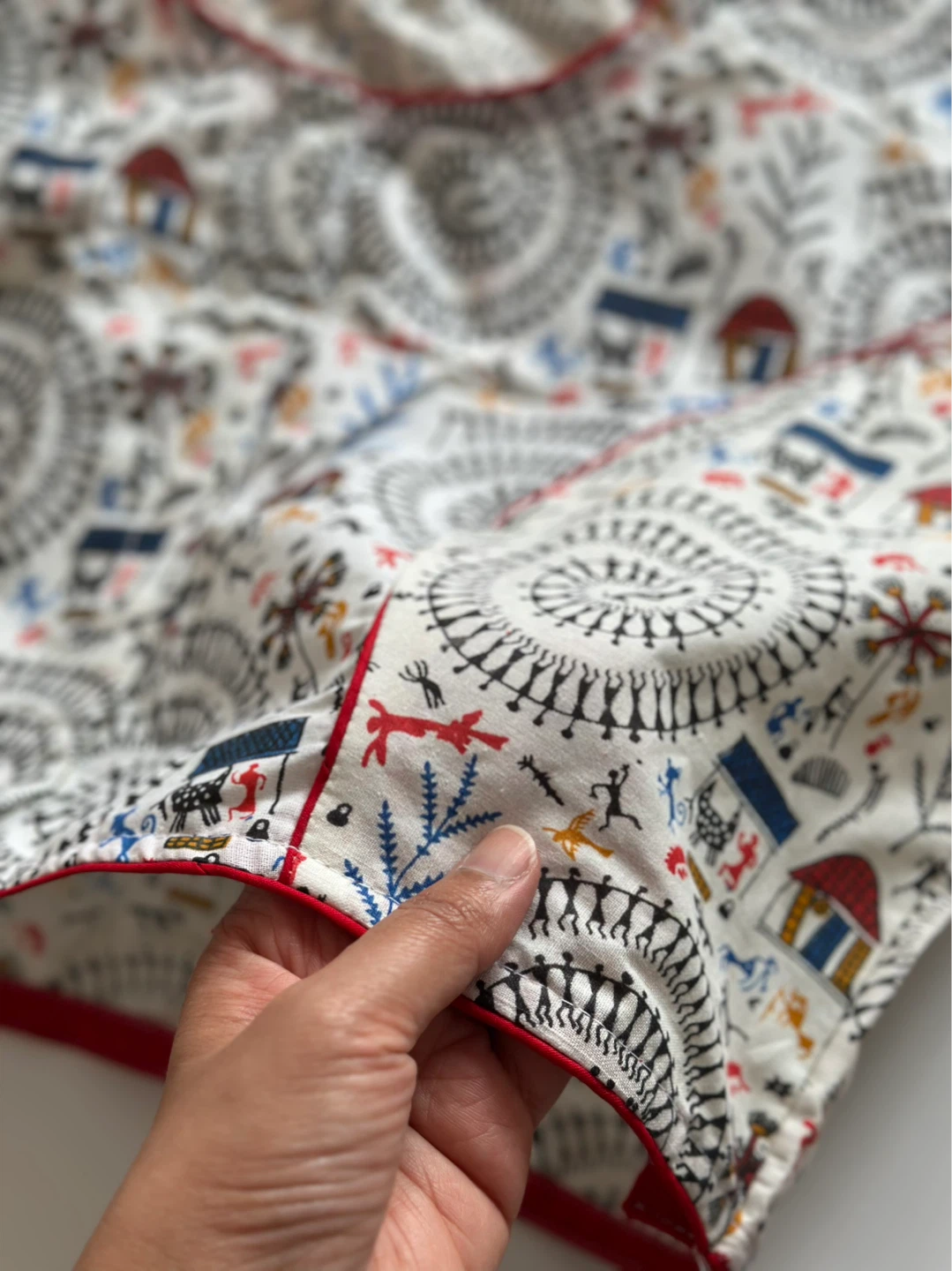 warli Folk Art Print ready to wear cotton blouse - photo 2